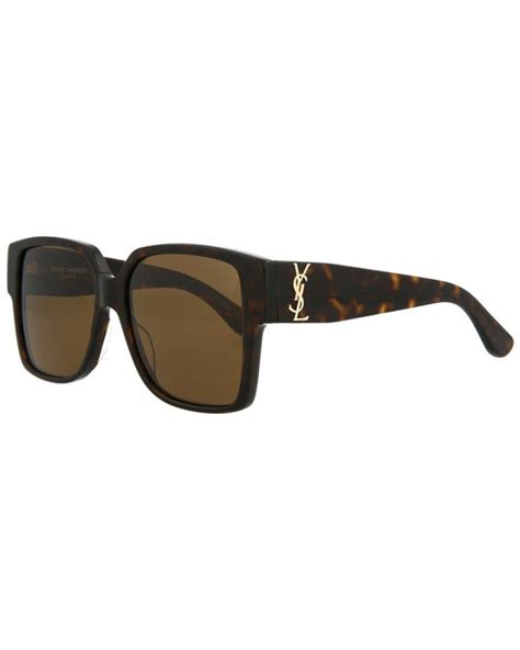 Saint Laurent SLM9N Havana Brown Sunglasses.